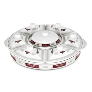 RoyalFord Melamine Ware Rotating Serving Tray White