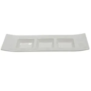Flamingo 11.5inchx3.5Inch 3 Sec Tray Pearl Leaf Design