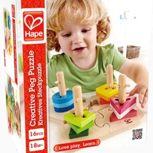 Hape Creative Toddler Wooden Peg Puzzle