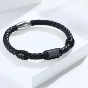 Lee Cooper Men's Bracelet - Silver/Black, LC.B.01373.351