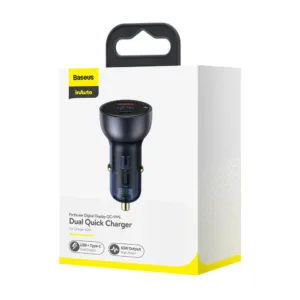 Baseus 65W Car Charger QC+PPS Dual Quick Charger Type C Fast Charging