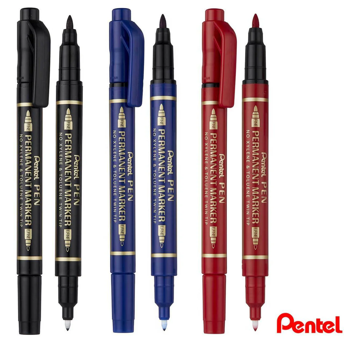 Pentel Twin Tip Permanent Marker N75W Singapore 33876.1541572122