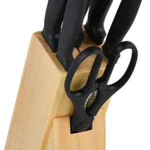 Prestige 7 Pieces Knife Block Set - Black & Yellow
