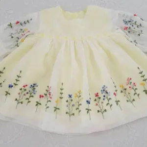 Kids Frock Lite Lemon Color