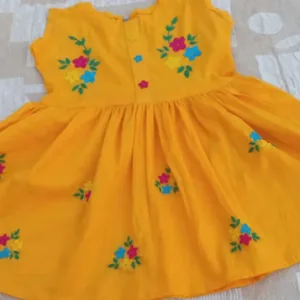 Kids Frock Orange Color