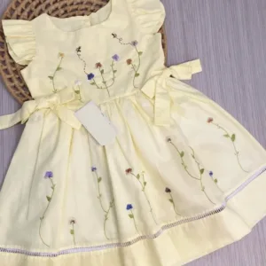 Kids Frock Yellow Color