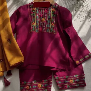 Kids Frock Brown Color